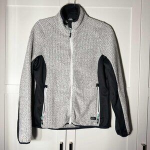 Trespass Women Zipper Sweater Jacket pockets Light Gray MEDIUM